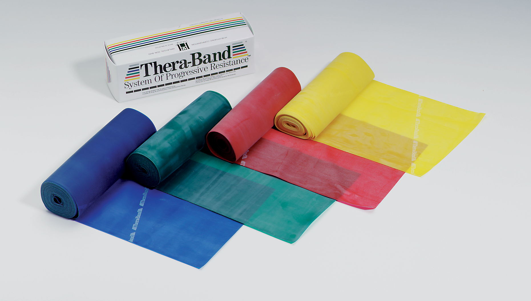 THERABAND Resistive Bands 6 Yd. Roll with Latex Blue Extra