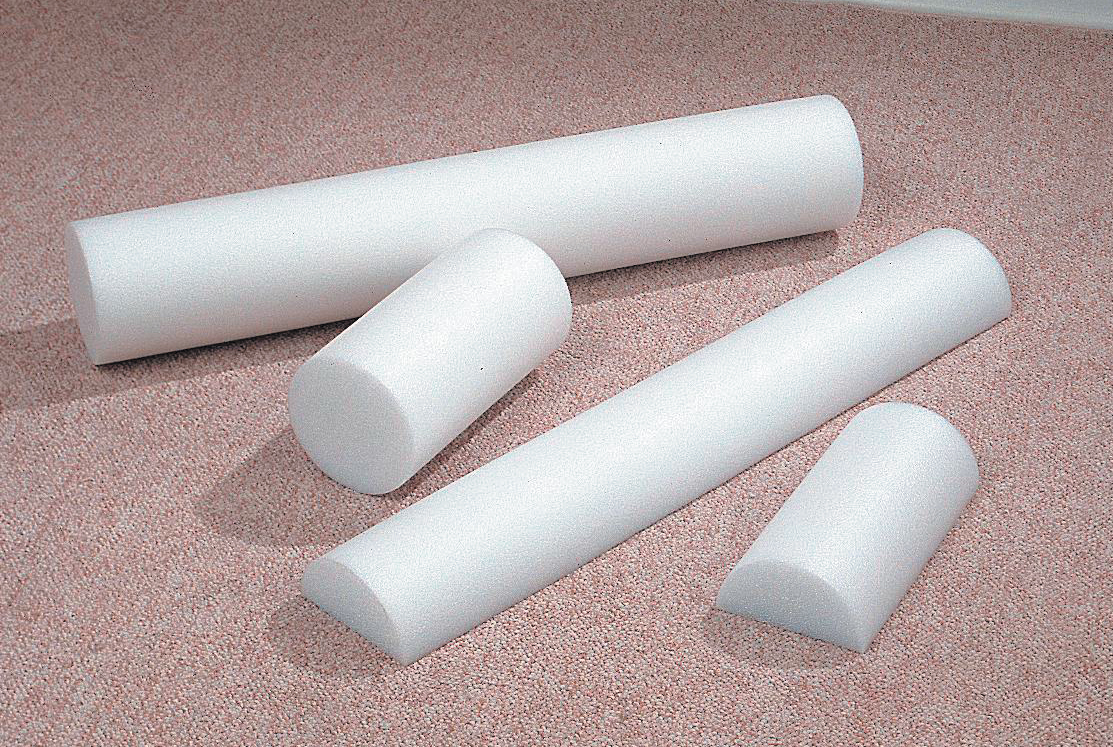 Foam Rollers, Half Round Foam - White, 6 x 12 - MedQuip, Inc.