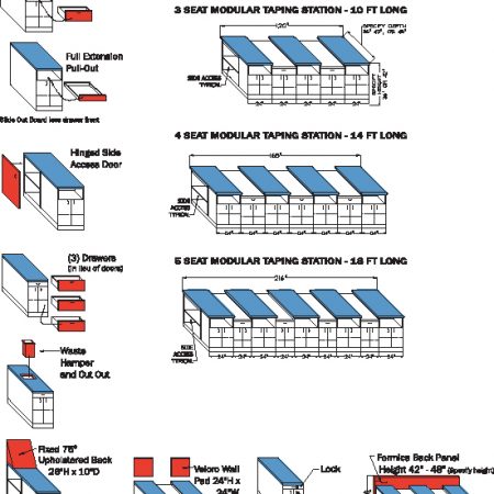 Customized Taping Station Options - Hinged Side Access Door